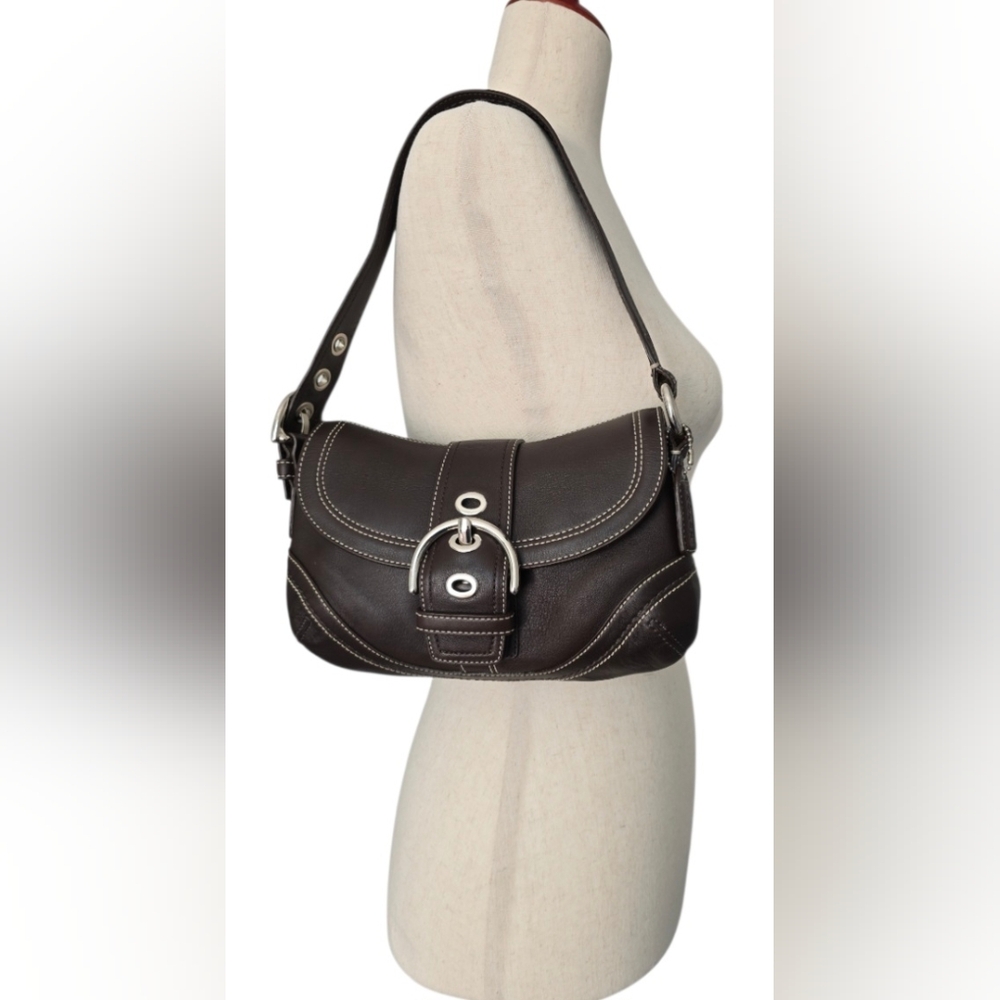 Coach Y2K '07 Small Soho Flap Shoulder Bag F10909 chocolate brown PRISTINE - Picture 12 of 12